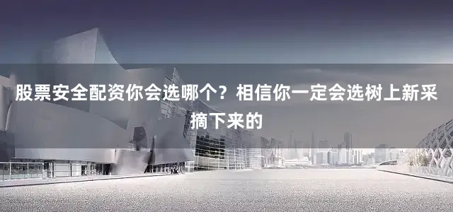 股票安全配资你会选哪个？相信你一定会选树上新采摘下来的